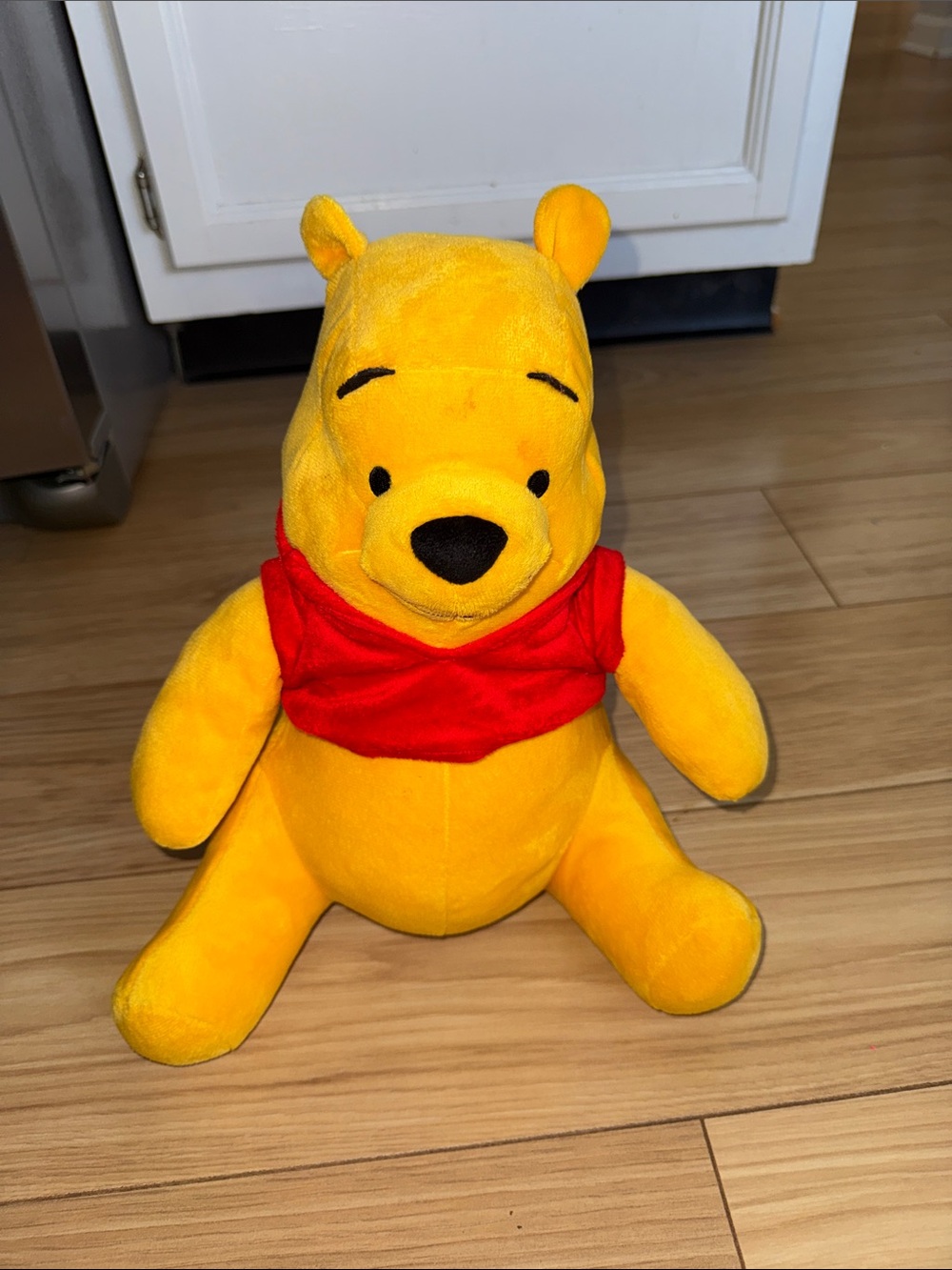 Disney Winnie the Pooh Plush - Bright Yellow with Red Shirt